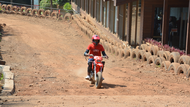 Ride Small Dirt Bike on the India's first permanent track at Della